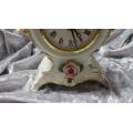 Table Clock porcelain / without glass / not working / quarz movement /