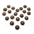 Bead Caps 13mm - price p. 20pcs -for jewellery crafting - copper color