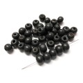 Beads / Wooden Beads  8mm  grey-black Beads- 40 pcs / Beads for crafting