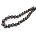 Beads / Acrylic Beads - 10mm bicone- 50pcs -dark grey-with filling-50cm string -jewellery crafting