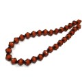 Beads / Acrylic Beads - 10mm bicone- 30pcs -brown- with filling-50cm string-  jewellery crafting