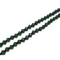 Beads / Acrylic Beads -10mm bicone-  50pcs - green- with filling-50cm string- for jewellery crafting