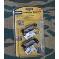 Rolson Travel Combination Cable locks. Ideal for strapping luggage, Laptop Bags and other Items