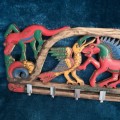 Vintage Balinese Artwork converted to key rack