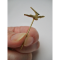 SAA Vintage Goldtone  Flying Springbok Tie Lapel Pin badge