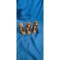 Vintage Three Mystic Apes, Handcarved Wooden Figurines