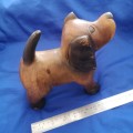 Vintage Handmade wooden dog (Head to Tail +- 23cm), animal lover gift.