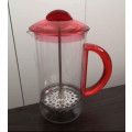 Coffee & Tea Plunger Beautiful Red Handle and Top