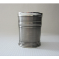 John Somers Pewter Cup JS X MG  Vintage 8 Oz Fine Quality Handmade Barware Beaker  Lead Free Food