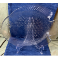 Vintage Arcoroc `FISH` platter. Heavy molded glass with great fish details. Unused from 70s