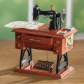 Incredible Treadle miniature wind-up Sewing Machine Music Box. With movement. Ideal gift