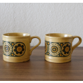 Two Vintage 70s Made in England KilnCraft Bacchus Stafordshire Potteries mugs . Rare Find