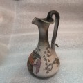 Antique Greek Handmade Pitcher Ewer Jug Vase With Lead Tag. Rare Find !