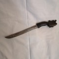 Vintage Knife dagger wooden carved head. Origin Unknown