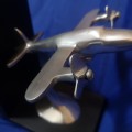 Retro Twin Prop Airplane Bookends Pier One. Propellors are free to turn. Solid