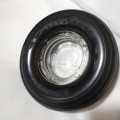 Vintage Good Year Aircraft Tyre Advertising Ashtray Embossed Glass Insert Rare