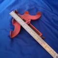 Vintage Marples & Sons corner clamp, bright red in original condition. Sheffield England.