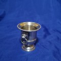Vintage Wine Cup Small Silver Plated Viners Of Sheffield England With Lions Head