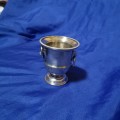 Vintage Wine Cup Small Silver Plated Viners Of Sheffield England With Lions Head
