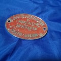 Chatwood Milner Vintage Safe Plaque