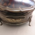 1920s Rare Find Sterling Silver Tortoiseshell Jewellery box