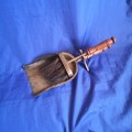 Antique Fireplace Metal Pan & Broom Set. Out of storage after more than 3 decades