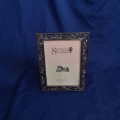 SixTrees 7`x 5` Pewter Scrolled Rose Picture Photo Frame Stand with glass. Unused