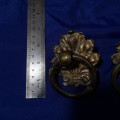 Antique Brass Drop Ring Drawer Pull Handle. 2 available