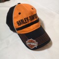 Harley Davidson Hat Cap Strap Back Orange Black. Original item St Peters Missouri- Unused