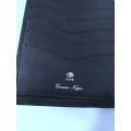 Leone Passport/ ID Wallet with many compartments. Genuine Nappa Leather (Dark Blue)