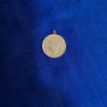 Southern Rhodesia 1 Schilling 1948 coin pendant. King George The Sixth