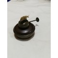 Vintage Jewelers Brass Tabletop Lamp Heater Light. hallmarked