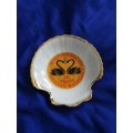 Miss Universe 1979 (Perth Western Australia) Shell Shaped Porcelain Hand Painted Gold Gilded Dish