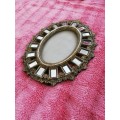 Ornate photo frame with mirror squares- Vintage