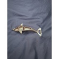 Silver-plated Dolphin bottle opener- Vintage