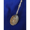Dutch Vintage Silver spoon. Repousse with moving windmill.