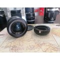 Sesnon 25mm f2.8 m42 mount lens with m42-minolta sr/md/mc adapter