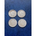 SA Three Pence Collection 1950 ef 1943 x 3 vf