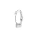 Rhodium Plated Sterling Silver Pierced to Clip On Earring Converter pair (20x7mm)
