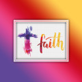 Faith Cross Stitch Pattern 1 PDF - Cross Religion Watercolor Cross Stitch Pattern