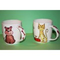 Coffee mugs for animal lover (cat and dog)