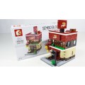 Lego, Sembo Blocks, 6019, corner house with Pizzeria, original packed