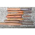 Wood turning tools for lathe, 7 pieces