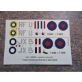 Decals, 9 times, mainly for Revell kits