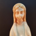Vintage Stylized Marble Composite Cast Mother Mary Figure