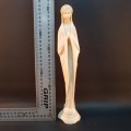 Vintage Stylized Marble Composite Cast Mother Mary Figure