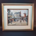 Framed Original Watercolor Paris Scene by Seguie (400mm x 300mm)