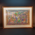 Large Framed Original Mayan Artwork (650mm 550mm)