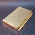Pocket Size Brass Notepad, Pen and Calculator