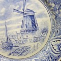 Vintage Dutch Delft Blue and White Display Plate